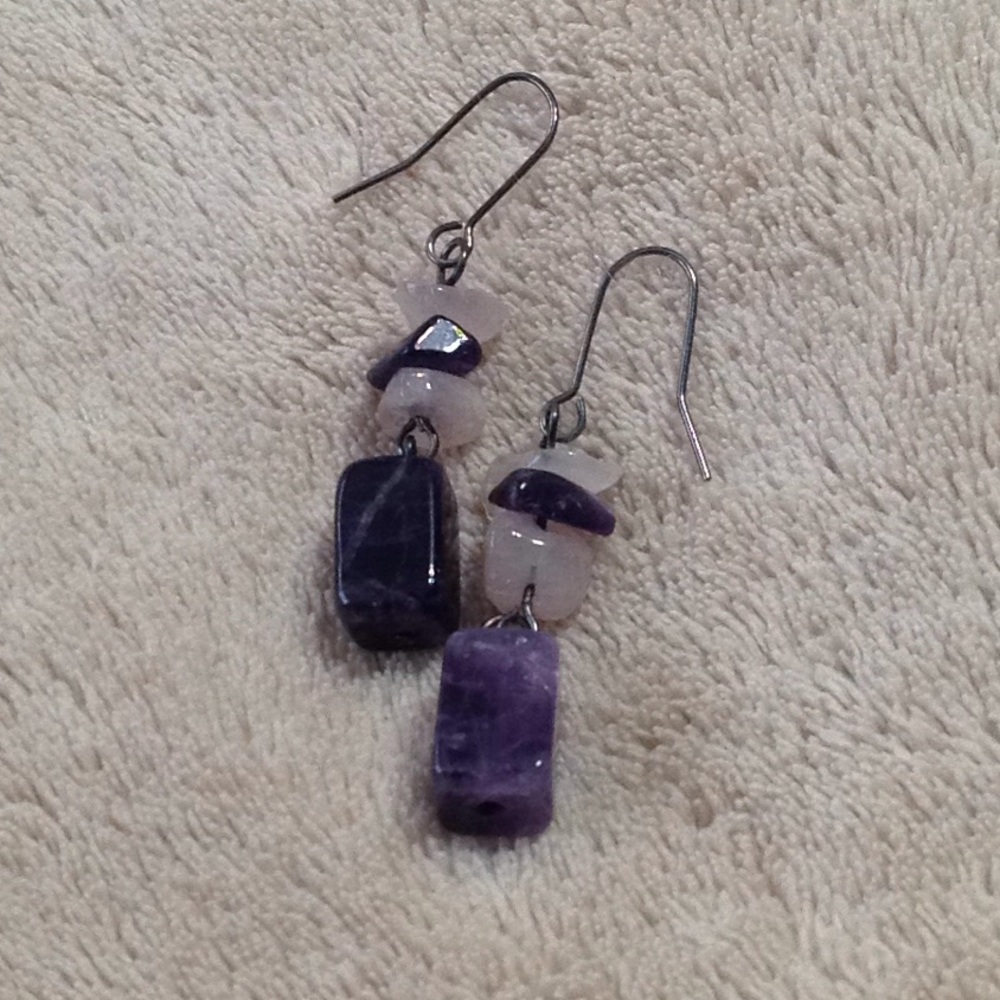 Quartz earrings
